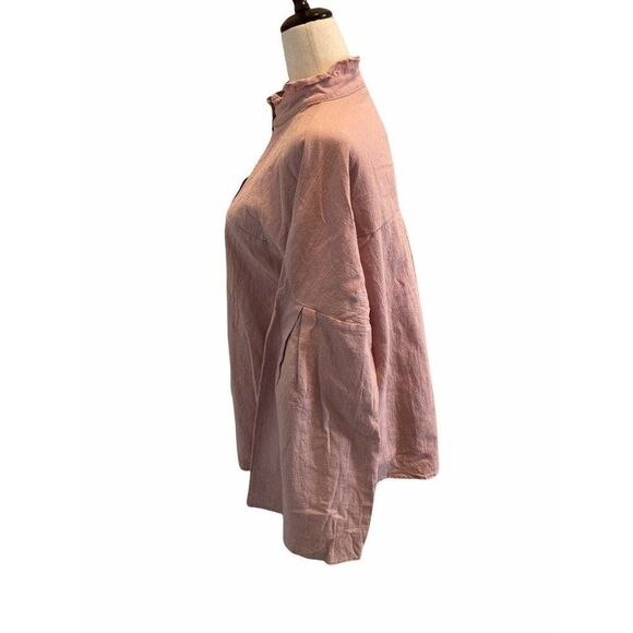 Zanzea Collection WOMENS Button Down Shirt Dolman Size Large Ruffled Collar - Picture 2 of 12